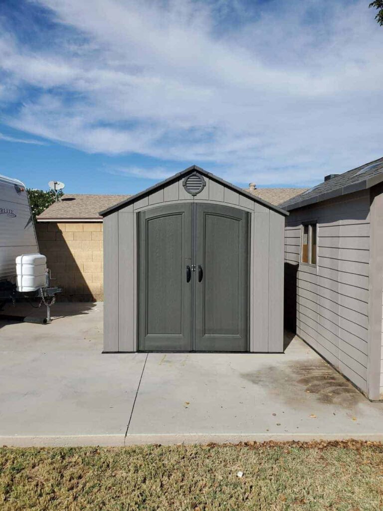 Install Only Lifetime Outdoor Storage Shed Side Entry Ft X Ft