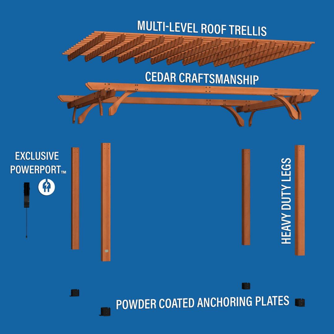 16X12 Beaumont Pergola Leisure Installs