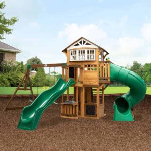 Install Only - Knightsbridge Plus Wood Complete Play Set - Leisure Installs