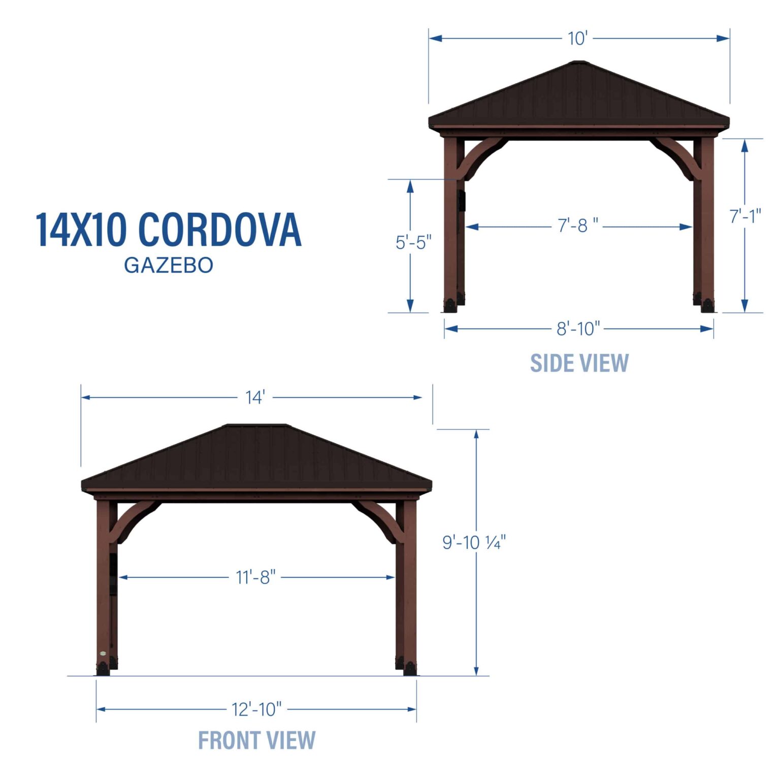 14X10 Cordova Gazebo Leisure Installs