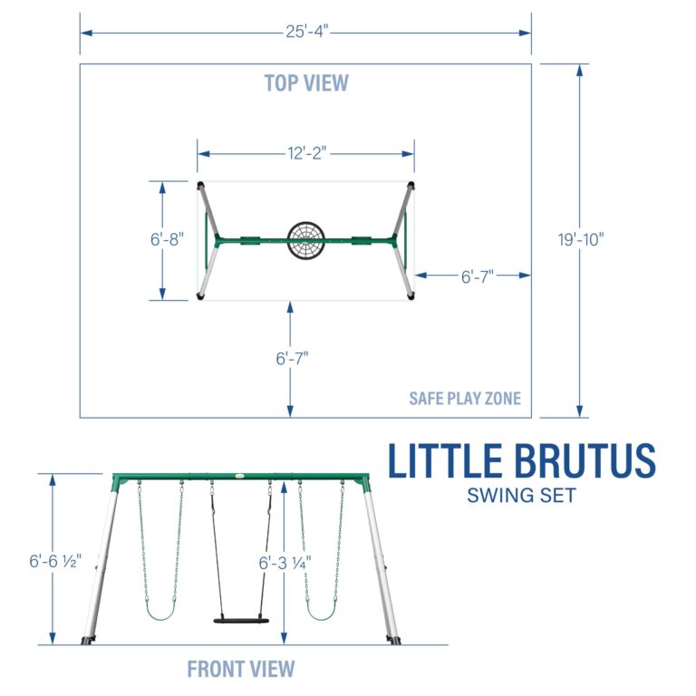 Little Brutus Metal Swing Set - Leisure Installs