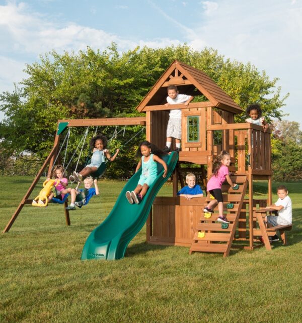 Install Only - Tioga Fort Wood Complete Playset - Leisure Installs