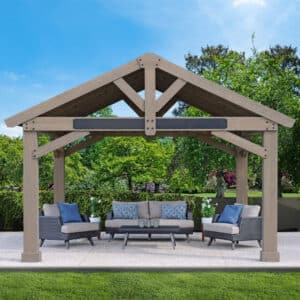 Yardistry Timber Frame Pavilion with Aluminum Roof
