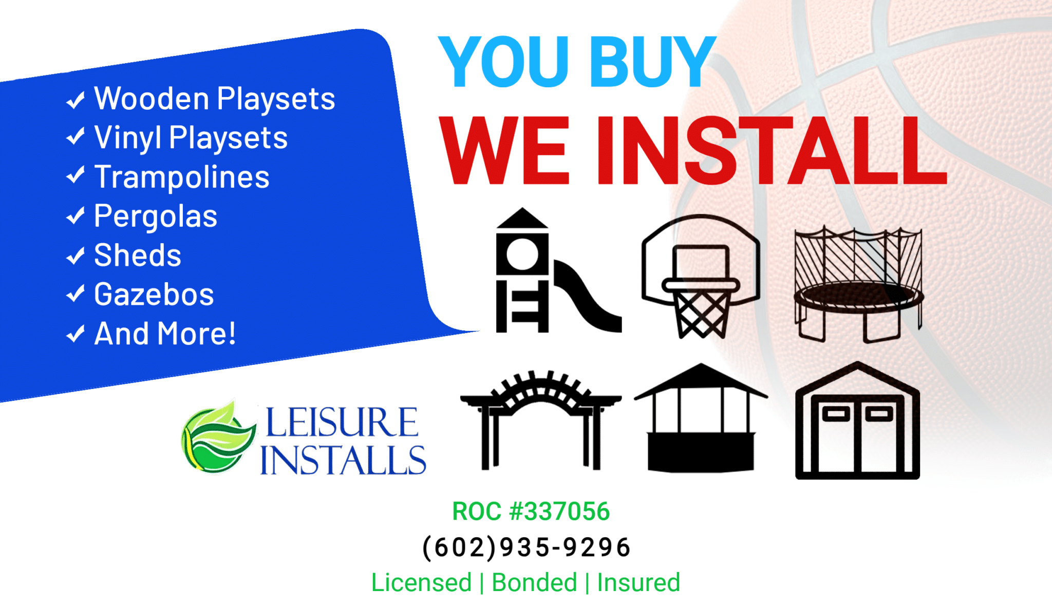 You Buy We Install by Leisure Installs